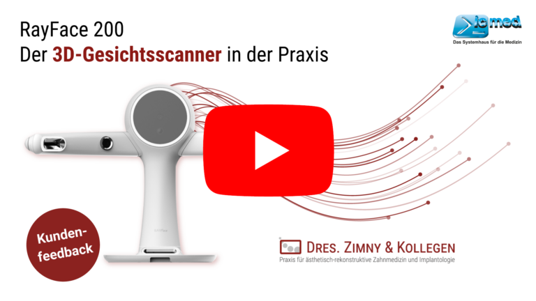 3D Gesichtsscanner mit YouTube Button