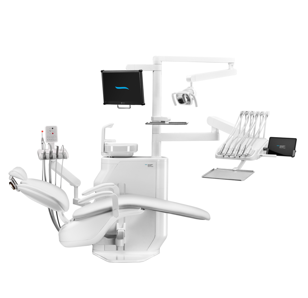 Zahnarzt- Behandlungsstuhl Diplomat Model Pro mit Monitor und Tablet